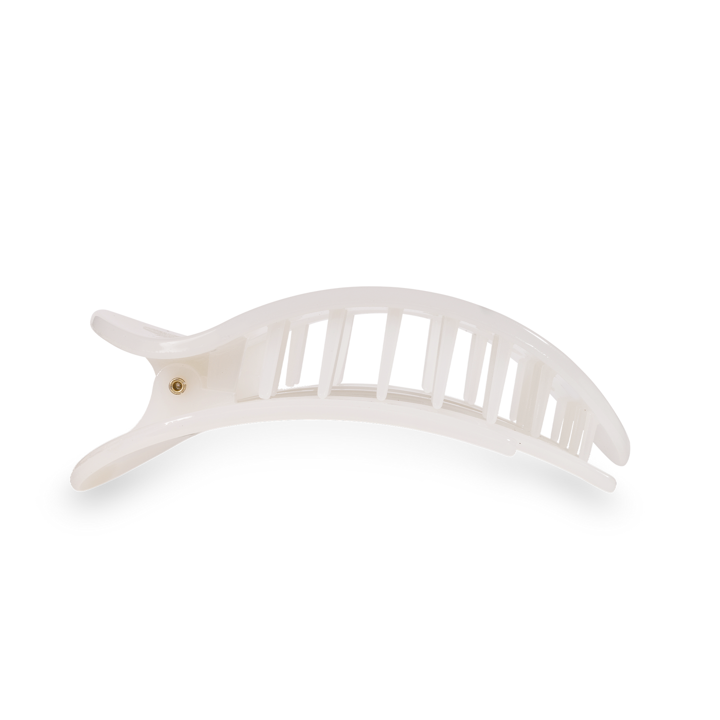 Round Flat Hair Clip | Small | Coconut White